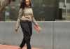Diana Opoti Is Chic In Woven Jacket And Cropped Pants
