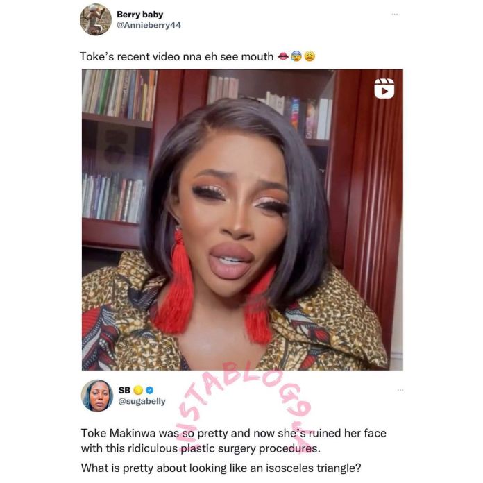 It's A Filter - Toke Makinwa Responds To Comments About Her Face 2