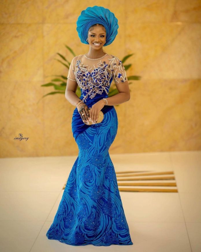 Need Aso Ebi Inspirations, Blue Is The Colour With These 15 Styles 1 Blue Aso Ebi Styles