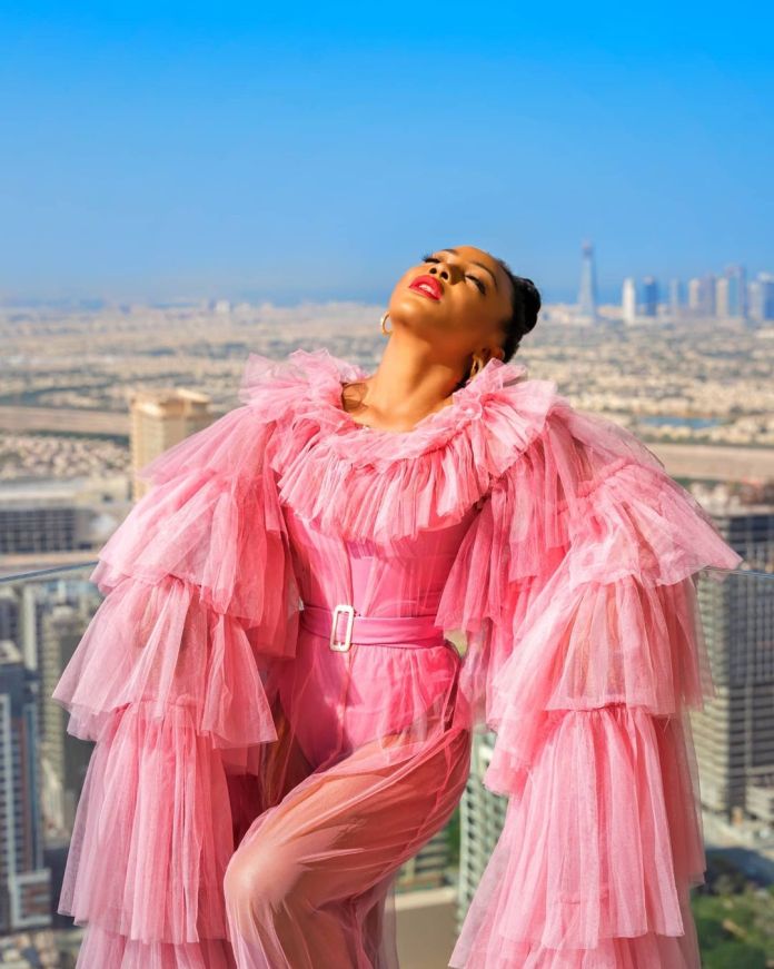 Ifu Ennada Is All Pink Ruffle Sexiness In This Sexy Outfit 2