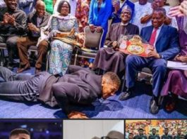 Anthony Joshua Trends As Nigerians Blame Super Eagles Loss Against Tunisia On President Buhari’s Pre-match Meeting With The Team