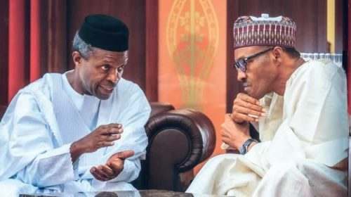 Audio VP: Tweeps Shade Osinbajo Over Buhari Signing Bills Abroad