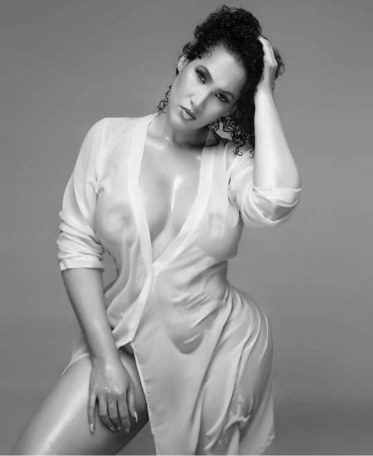 Hurricane! Sexy Caroline Danjuma Flaunts Stunning Curves And Boobs In Sheer Shirtdress Snap 4