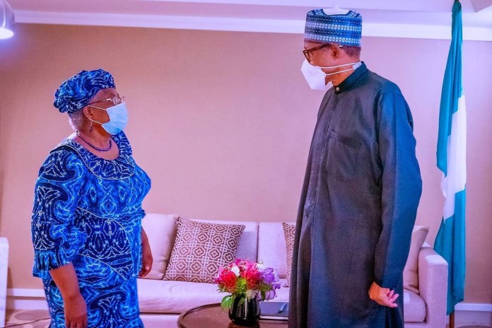 Buhari Meets WTO DG, Okonjo-Iweala In New York, Discusses Production Of Vaccine Ahead Of UN General Assembly 3
