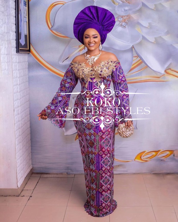 Purple Aso Ebi Styles