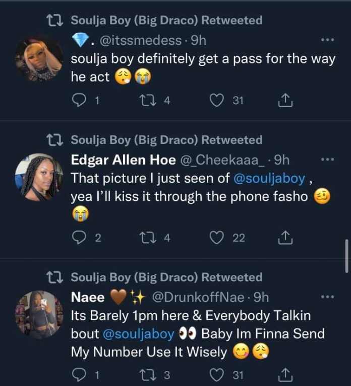 "Hung Like A Horse" - Fans Reacts As Soulja Boy’s Nude Is Leaked Online (18+) 9