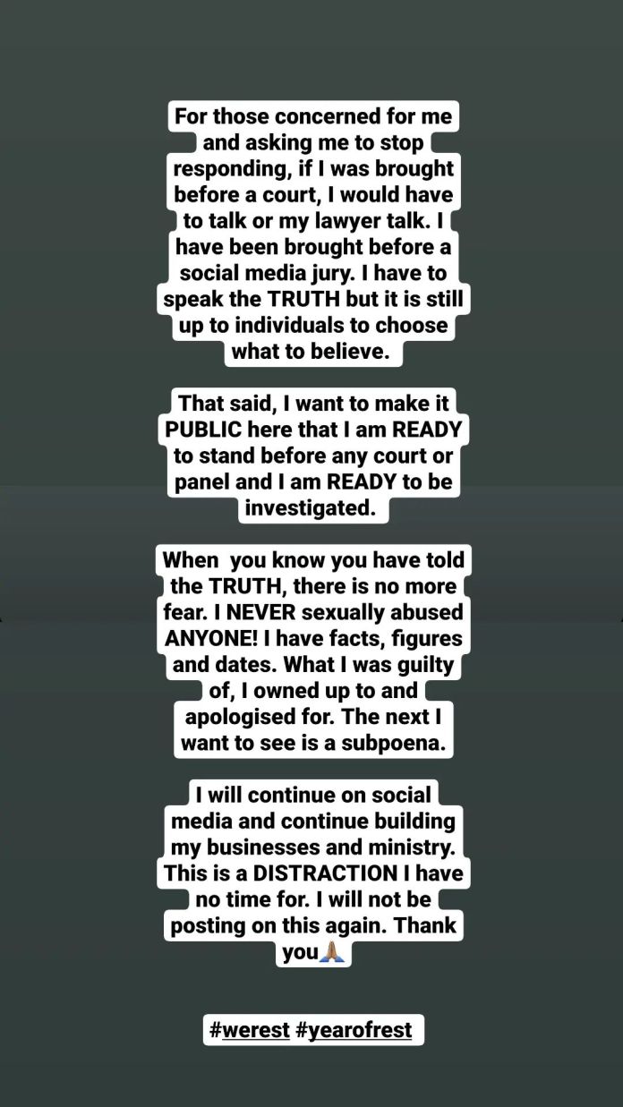 "I Am Ready To Stand Before Any Court", I Didn't Sexually Abuse Juliana Olayode's Sister - Timilehin Adigun 3