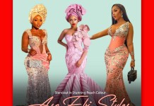 Standout In Stunning Peach Colour Aso Ebi Style This Season