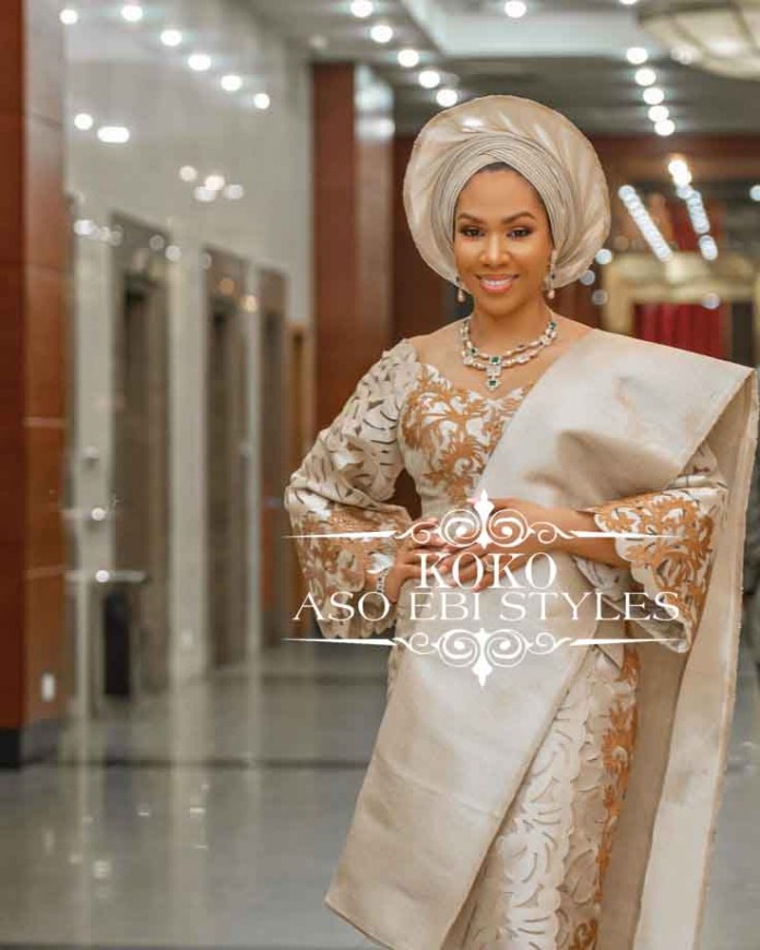 champagne gold Aso ebi styles