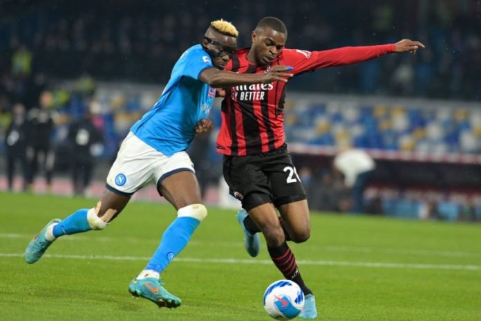 Napoli's Victor Osimhen To Return For Champions League Second Leg As Bennacer's Goal Gives Milan Narrow Lead 3