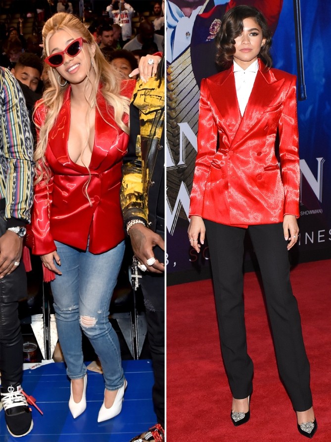 Who Wore It Best: Cardi B And Zendaya In Ralph Lauren Blazer